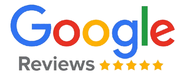 The google reviews logo is shown on a white background.